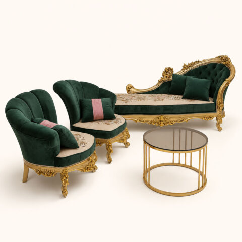 Emerald Royal Chaise Lounge Set