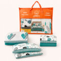 Aqua Bloom Duvet Cover Set
