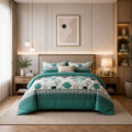 Aqua Bloom Duvet Cover Set