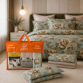 Aqua Blossom Duvet Cover Set