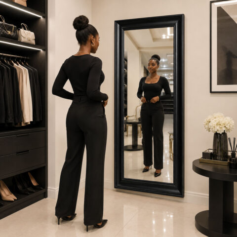 Black Wall Dressing Mirror