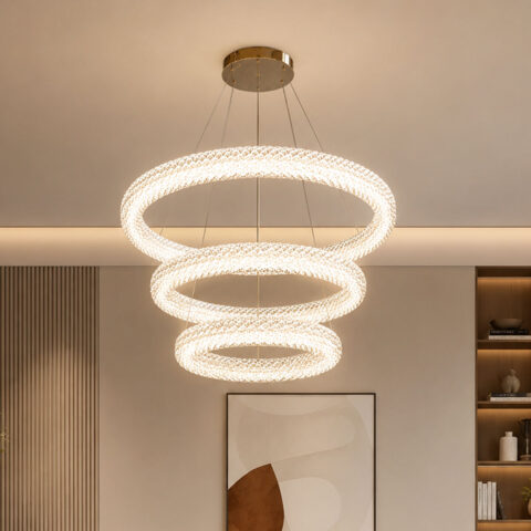 Crystal Trio Ring Chandelier