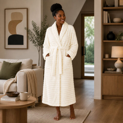 Ivory Cloud Comfort Robe