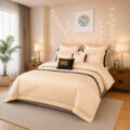 Ivory Stripe Bedding Set