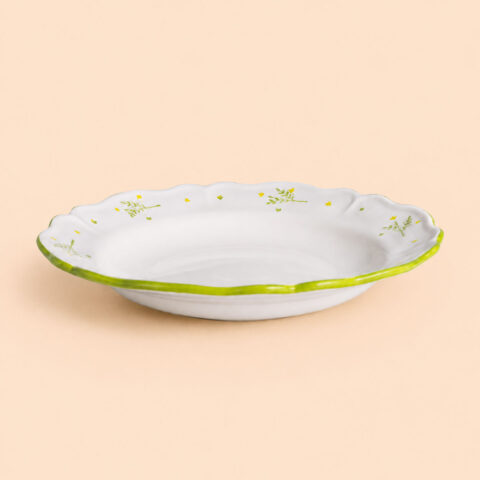 Lime Blossom Ceramic Plate - Big