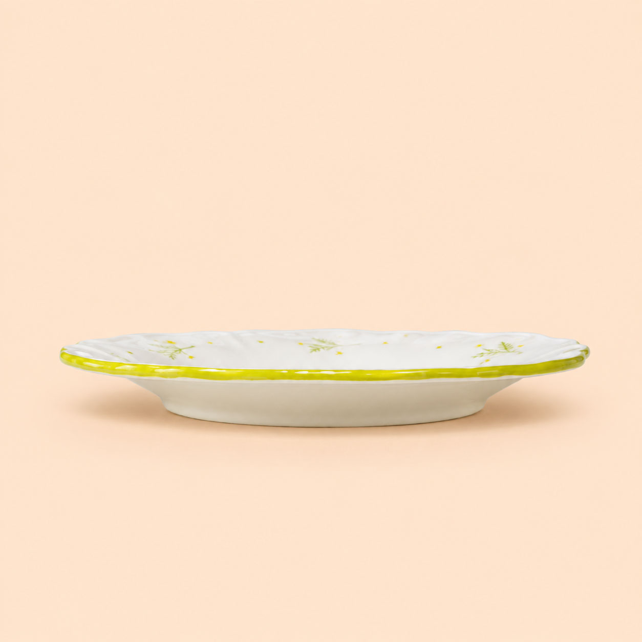 Lime Blossom Ceramic Plate - Big