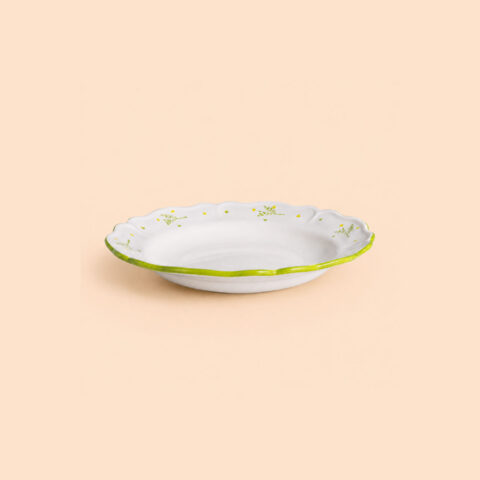 Lime Blossom Ceramic Plate - Medium