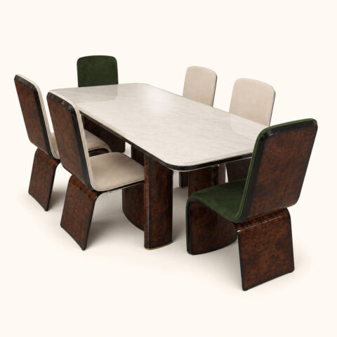 Monarch Burl Dining Set
