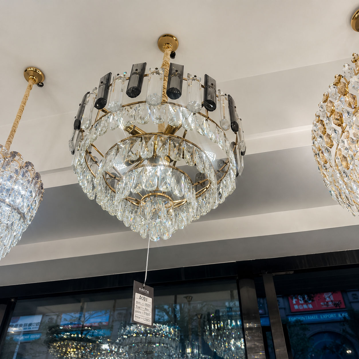 Obsidian Crystal Chandelier