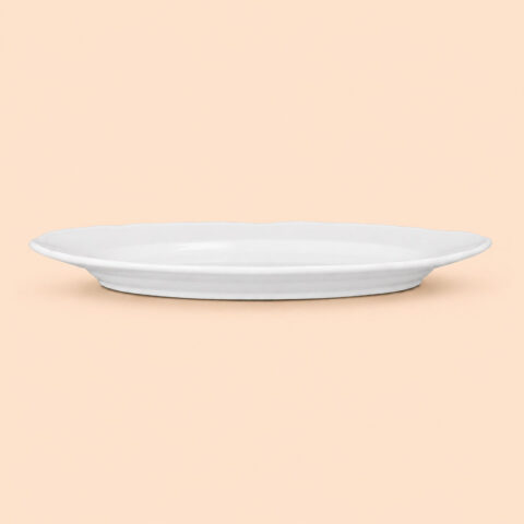 Oval Bloom Ceramic Plate