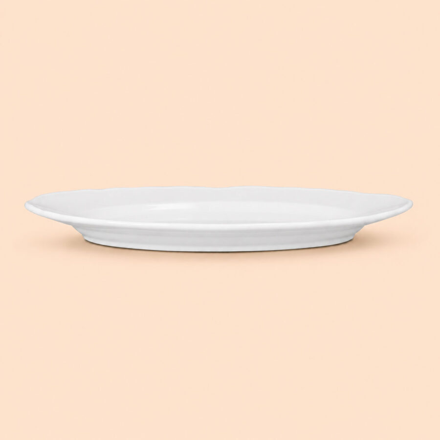 Oval Bloom Ceramic Plate