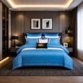 Skyline Blue Stripe Bedding Set