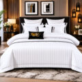 White Pearl Stripe Bedding Set