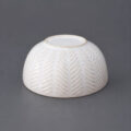 Ivory Chevron Porcelain Bowl