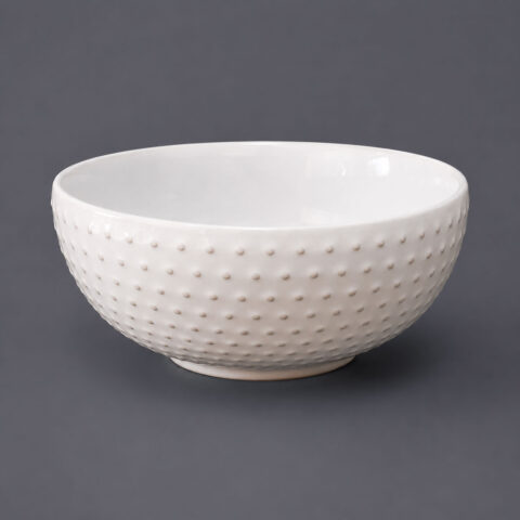 Ivory Dotted Porcelain Bowl
