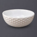 Ivory Honeycomb Porcelain Bowl