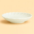 Ivory Petal Wave Ceramic Plate