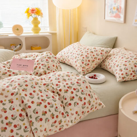 Blossom Cherry Cotton Bedding Set