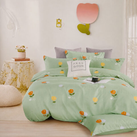 Mint Cotton Bedding Set