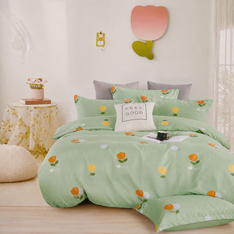 Mint Cotton Bedding Set