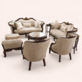 Ebony Ornate Royal Sofa Set