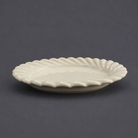 Ivory Scallop Porcelain Plate