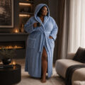 Good Morning Robe With Hood - Blue